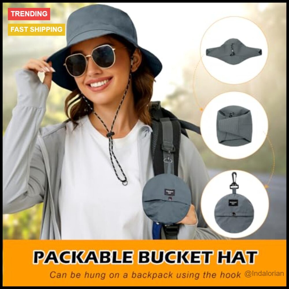 Packable Waterproof Bucket Hat Lightweight Uv Pro… - image 3